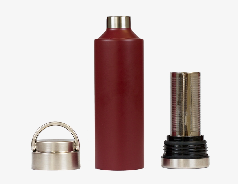 Red Bottle With Removable Top And Bottom - Water Bottle, transparent png download