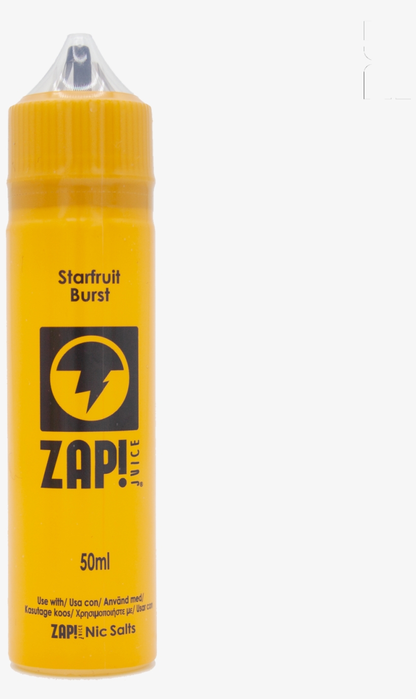 Details About Starburst Zap Juice Premium Fruity Vape - Bottle, transparent png download