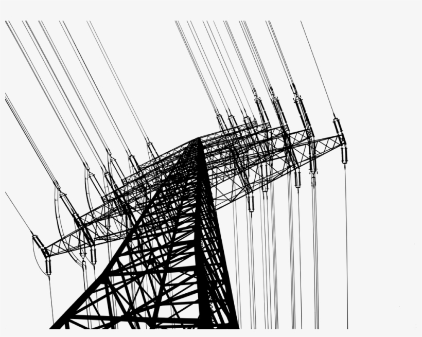Power Line Photography Black White, transparent png download