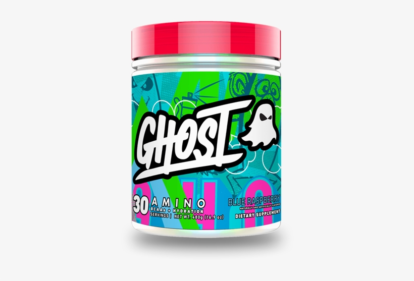 Ghost Lifestyle - Amino - Blue Raspberry - Bottle, transparent png download