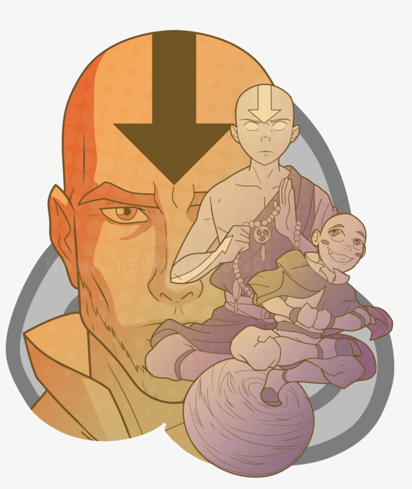 View Fullsize Aang Image - Illustration, transparent png download