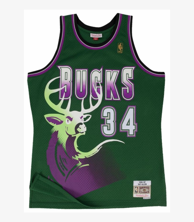 11 Sep - Mitchell And Ness Ray Allen Bucks, transparent png download