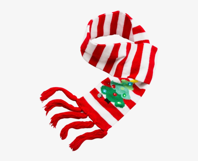Christmas Tree Light-up Scarf - Illustration, transparent png download