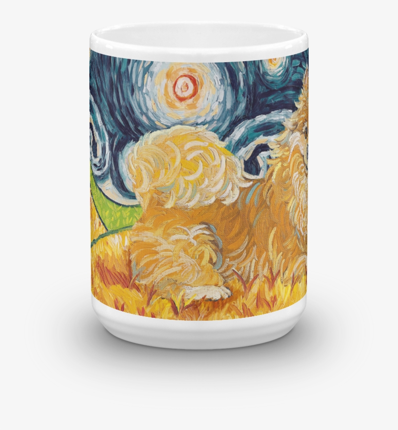Pomeranian Starry Night Mug-15oz - Dog, transparent png download