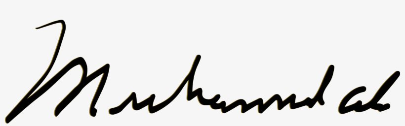 "the G - O - A - T - " - Muhammad Ali Signature Transparent, transparent png download