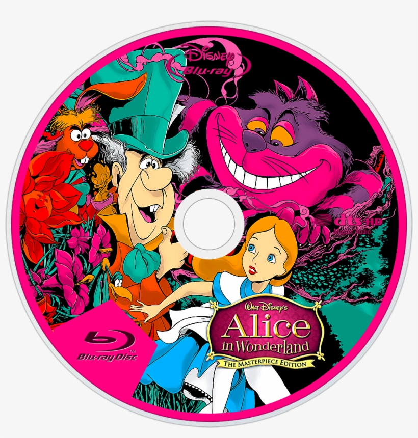 Alice In Wonderland Bluray Disc Image - Alice In Wonderland Dvd, transparent png download