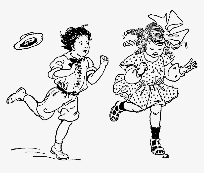 The Children's Outfits Are So Adorable, Especially - Hopping Clipart, transparent png download
