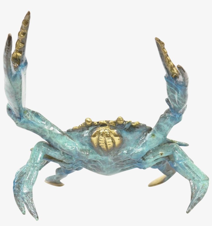 Blue Crab Bronze Sculpture On Chairish - Chesapeake Blue Crab, transparent png download