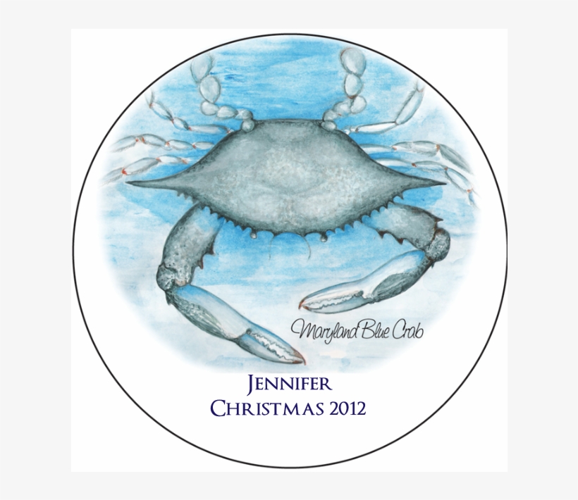 Personalized Maryland Blue Crab Ornament - Chesapeake Blue Crab, transparent png download