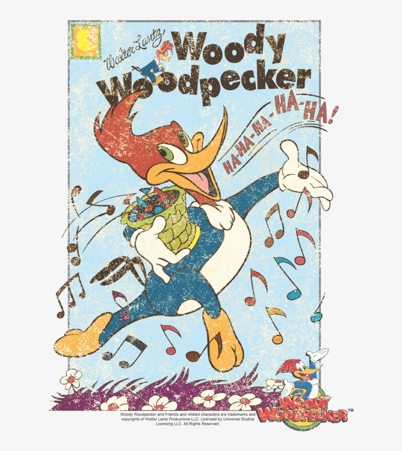 Woody Woodpecker Vintage Woody Women's T-shirt - Shirts Woody Woodpecker Vintage, transparent png download