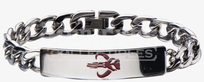 Star Wars Mandalorian Symbol Id Curb Chain Bracelet - Bracelet, transparent png download