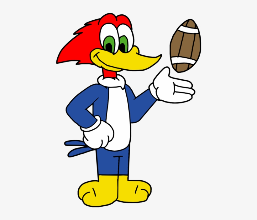 Woody Woodpecker With American Football Ball By Marcospower1996 - Woody