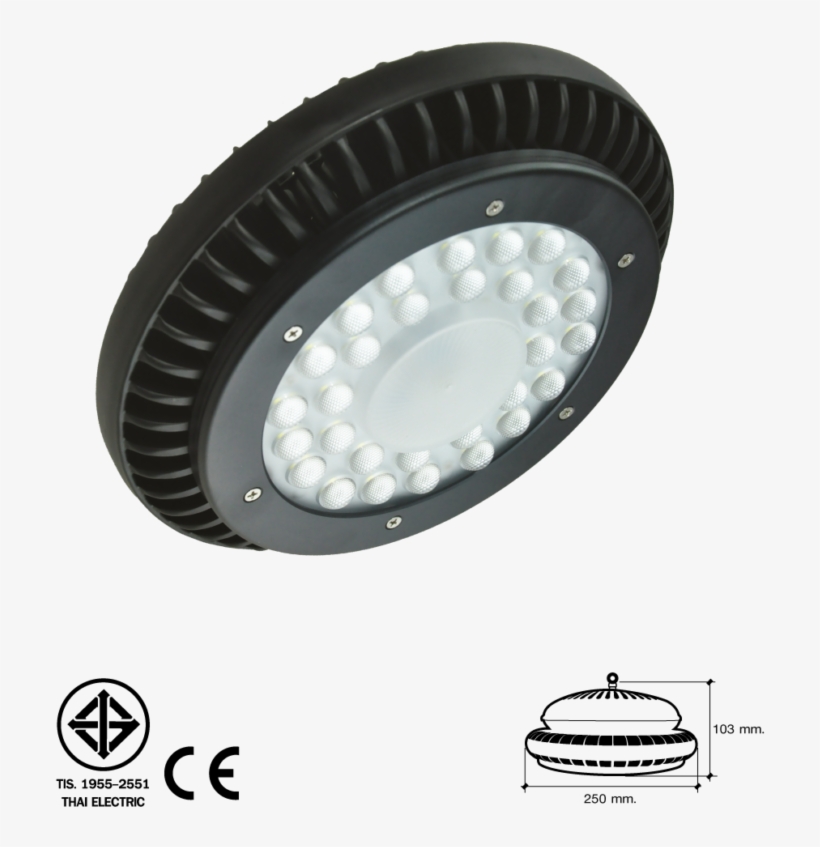 Fixtures/hi Tek Led Eco Series Ufo Hi Bay 100w And - Light, transparent png download