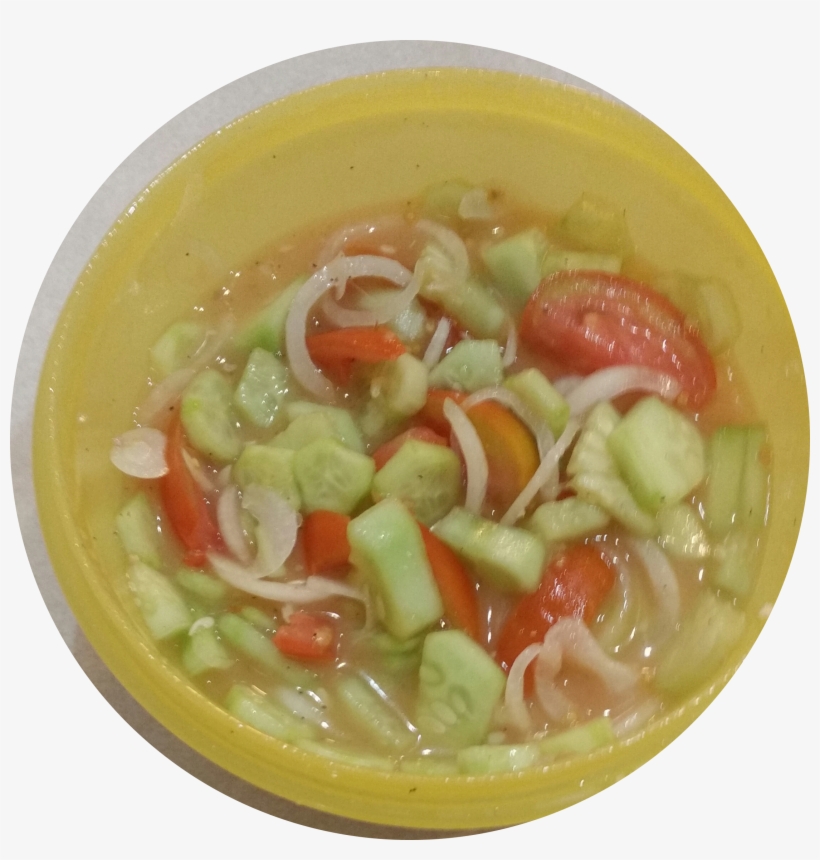 Marinated Cucumbers, Onions, And Tomatoes Recipe - Asian Soups, transparent png download