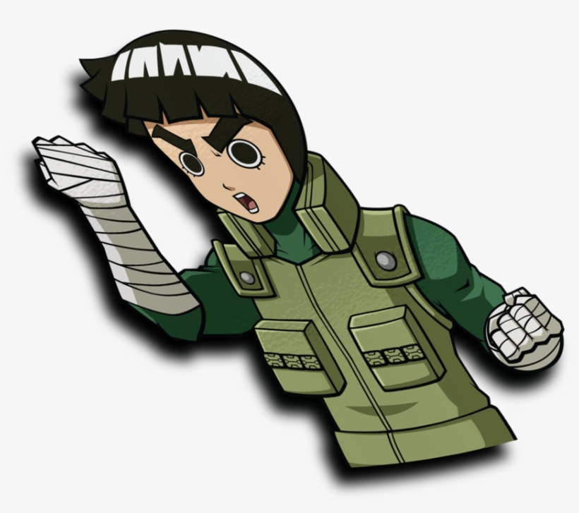 Rock Lee Half Peeker Sticker - Cartoon, transparent png download