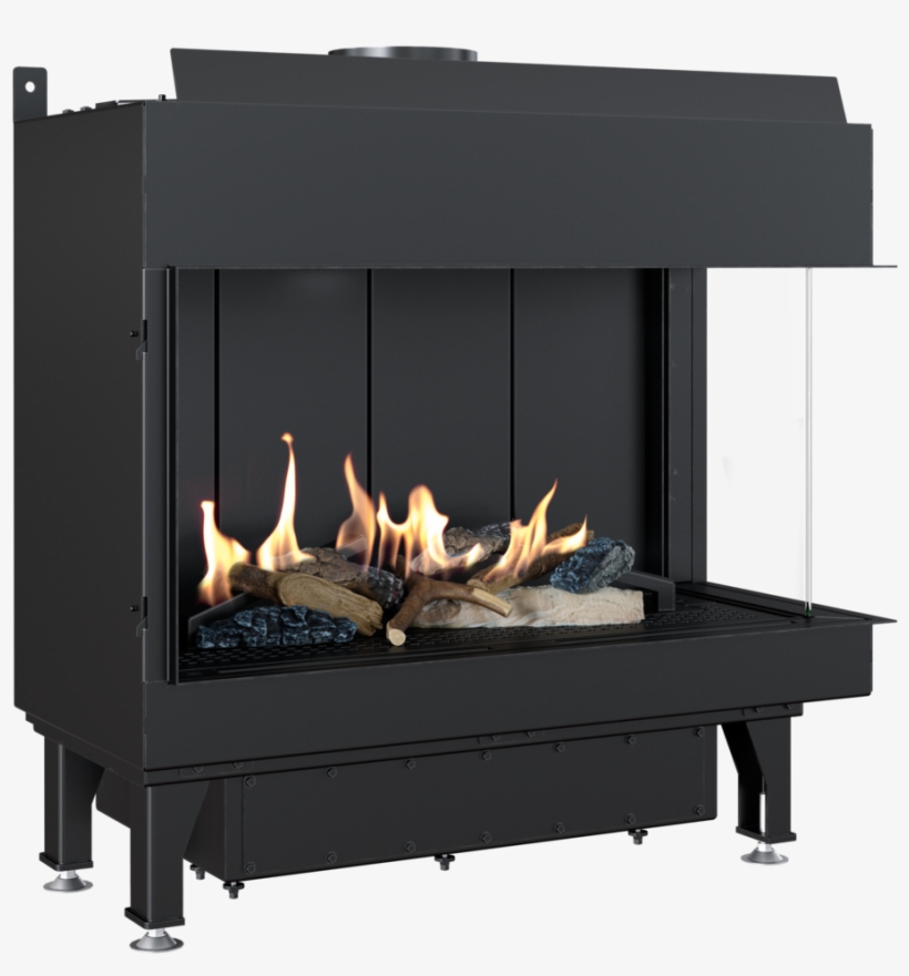 Gas Fireplace Leo 70 Right For Propane Butane Gas Mixture - Fireplace, transparent png download