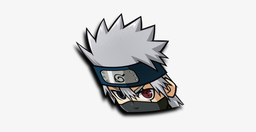 Kid Kakashi Peeker Sticker - Cartoon, transparent png download