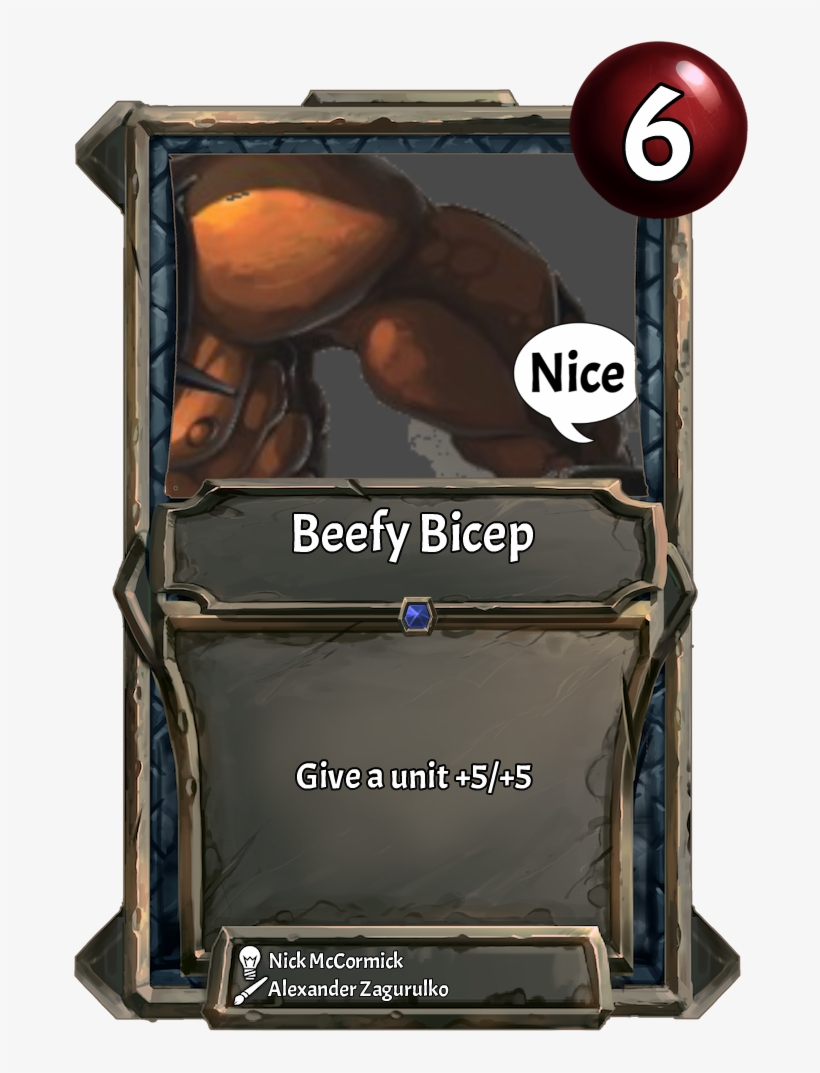 [card] Beefy Bicep - Cartoon, transparent png download