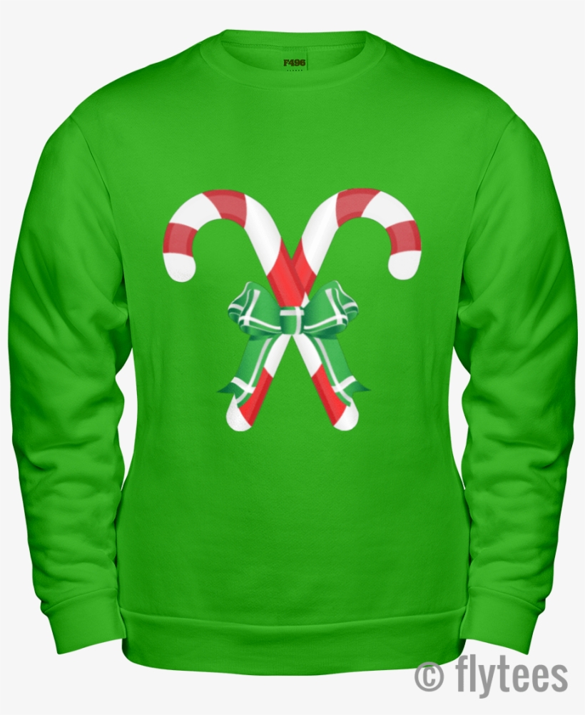 Christmas Candy Cain Sweat Shirt - Sweatshirt, transparent png download