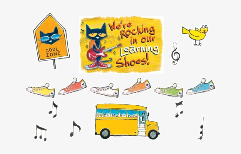Pete The Cat We're Rocking In Our Learning Shoes Bulletin - Bulletin Board Shapes Sneaker, transparent png download