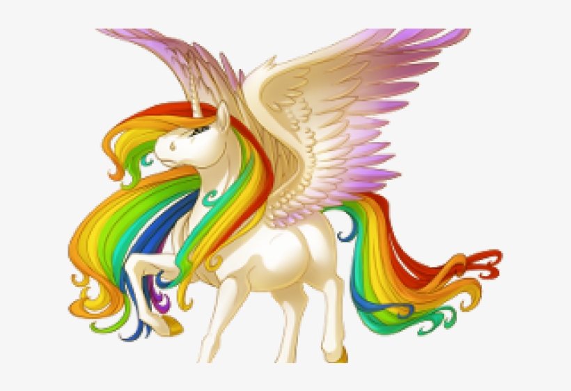 Download Pegasus Clipart Rainbow Unicorn - Drawings Of Mythical ...