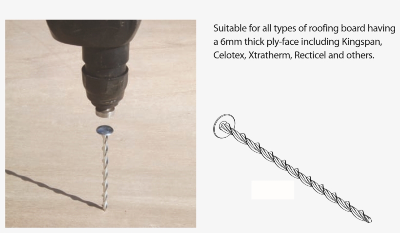 How To Fix Insulated Decks - Pitched Roof Insulation Fixings, transparent png download