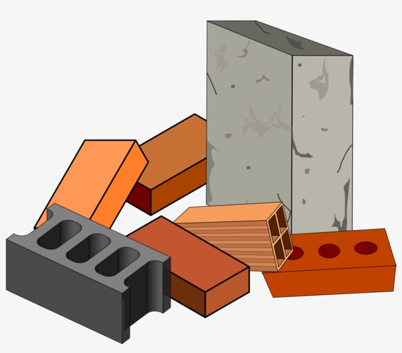 Building Materials Brick Concrete - Building Material Clipart ...