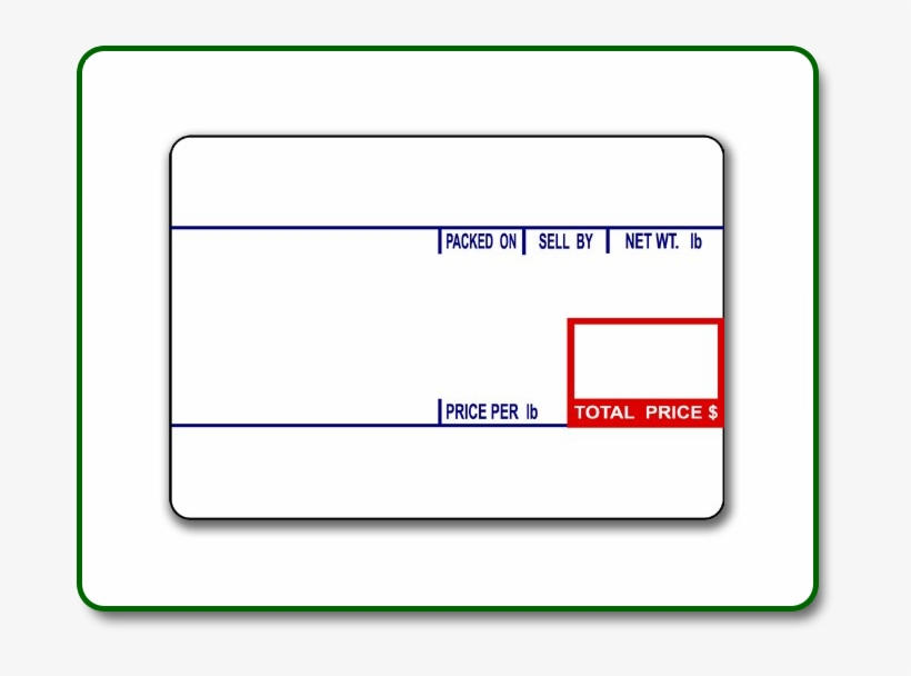 Cas Lst-8010 Printing Scale Label, 58 X 40 Mm, Upc, transparent png download