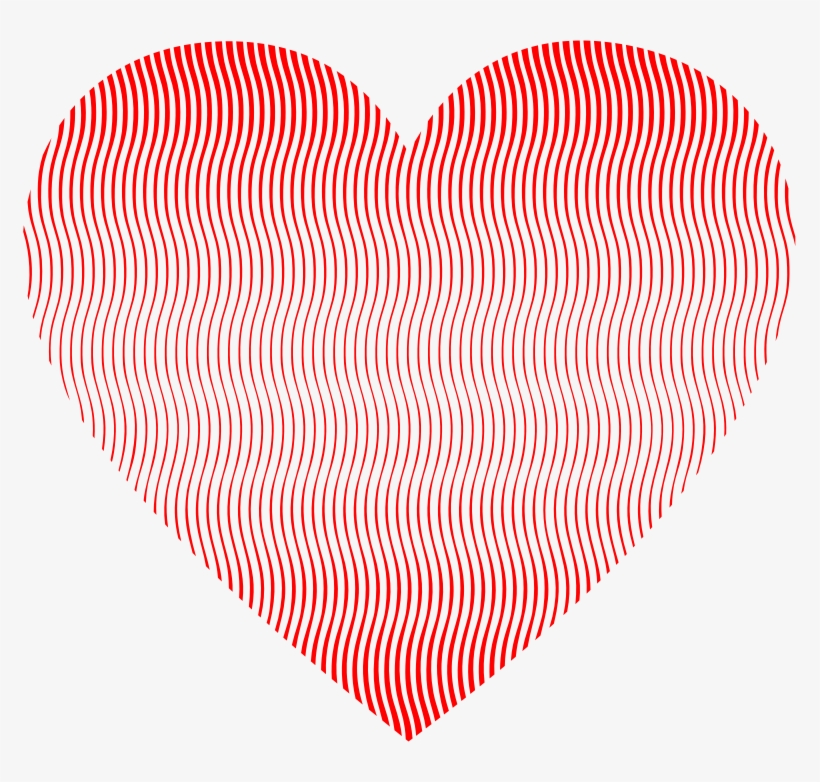 Medium Image - Heart Lined Pattern, transparent png download