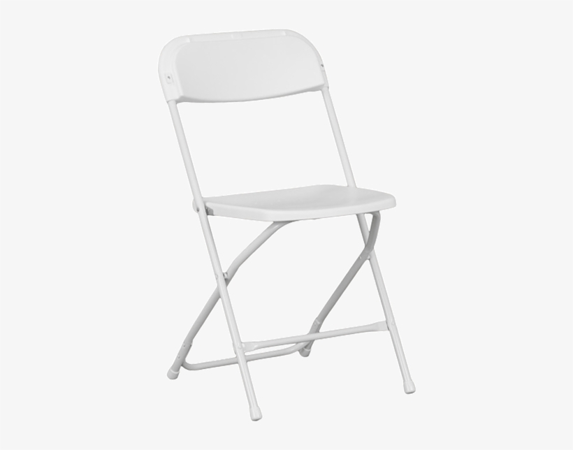 White - Folding Chair, transparent png download