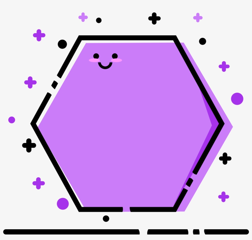 Hexagon Border Purple Texture Decorative Png And Psd, transparent png download