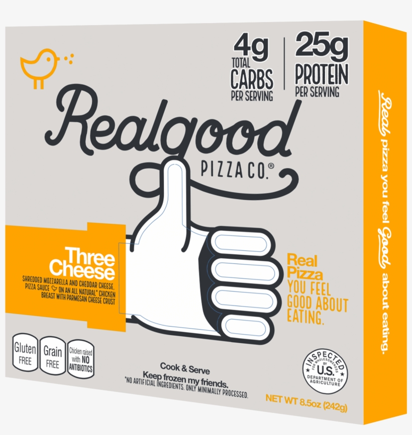 Nutritional Info - Real Good Pizza Three Cheese, transparent png download