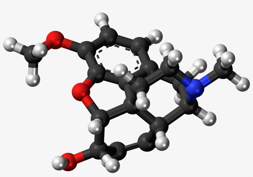 Codeine Molecule Ball - Codeine Ball And Stick, transparent png download
