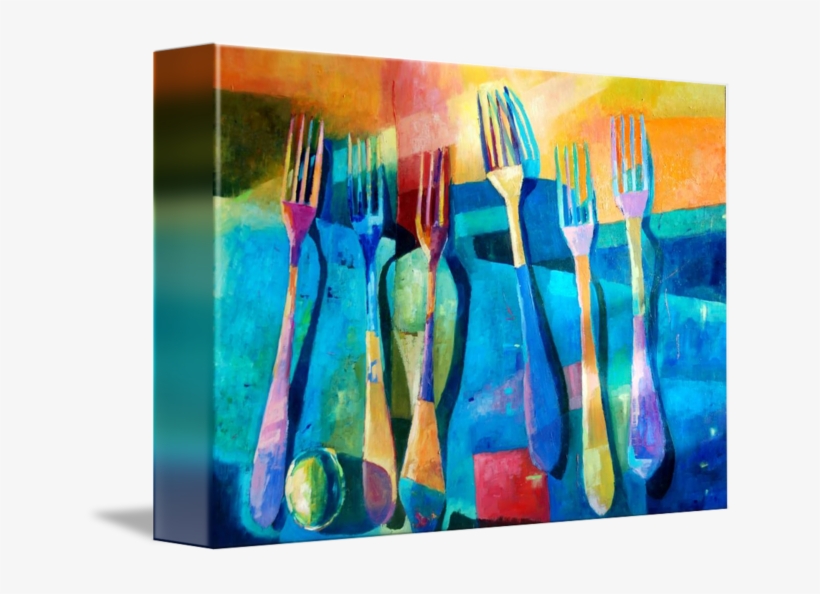 Abstract Fork Png - Kitchen Painting Art, transparent png download