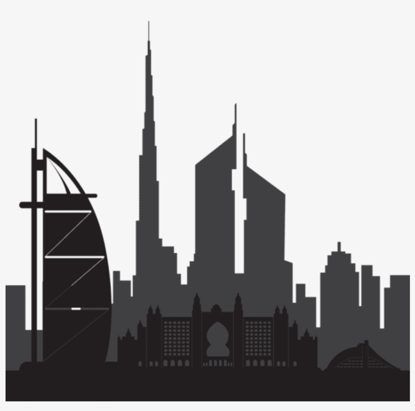 Free Png Dubai Silhouette Png Png - Dubai Buildings Silhouette Png, transparent png download