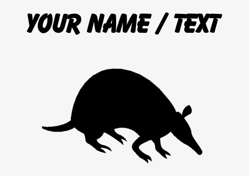 Custom Armadillo Silhouette Baby Blanket - Rat, transparent png download