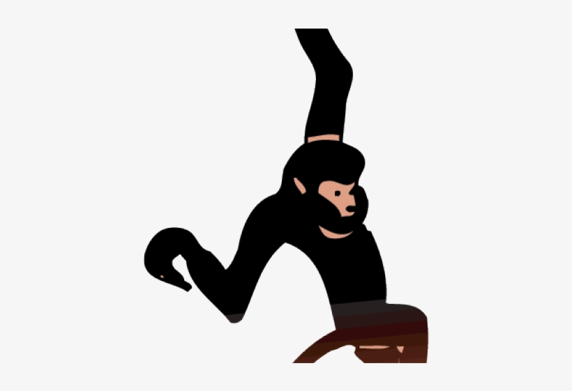 Spider Monkey Clipart Silhouette - Cartoon, transparent png download