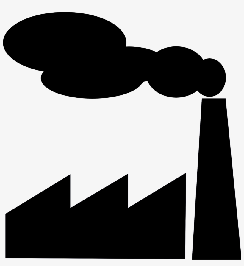 Factory Industry Silhouette - Factory Industrial Revolution Png, transparent png download
