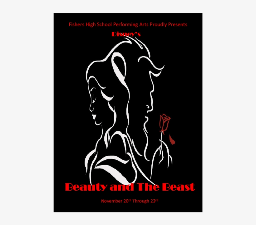 Disney's Beauty And The Beast At Fishers High School - Poster, transparent png download
