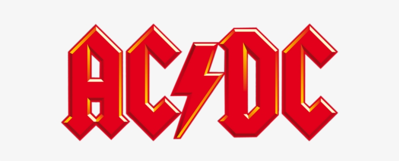 Logo Con Letas De Estilo Gótico En Un Fuerte Rojo - Ac Dc Band Logo Png, transparent png download