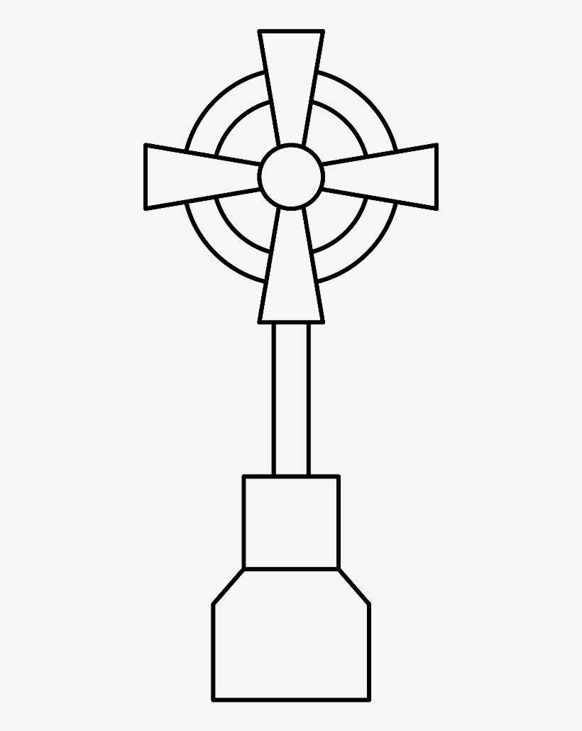 Halloween Holidays Spooky Outline Outlines Cross - Cross, transparent png download