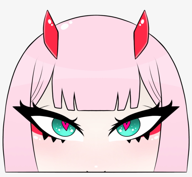 Image Of Zero Two Peeker - Cartoon, transparent png download
