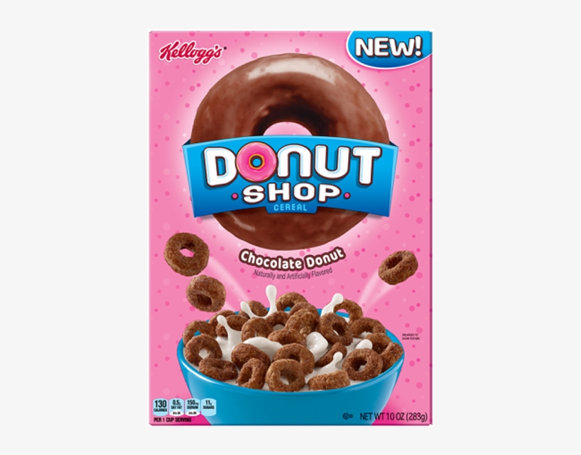 Kellogg's Donut Shop Cereal Chocolate - Kellogg's Donut Shop Cereal, transparent png download