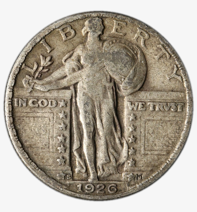 Details About 1926-s Standing Liberty Quarter Great - Tetradrachm, transparent png download