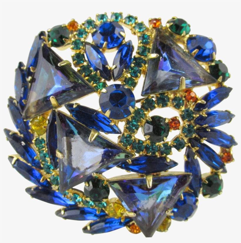 Delizza & Elster Juliana Blue Triangle Rhinestone Large - Crystal, transparent png download