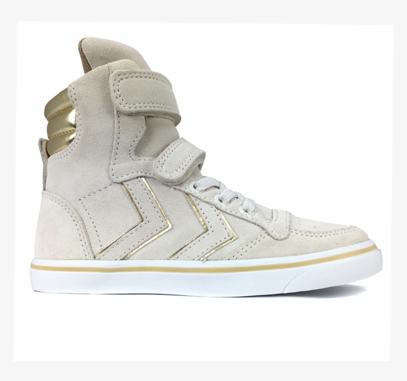 High Beige Sneaker With Gold Details - Sneakers, transparent png download