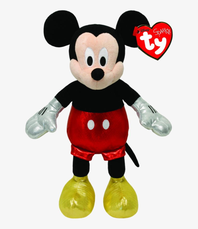 Mickey Mouse Red Sparkle Beanie Babies - Ty Mickey Mouse, transparent png download