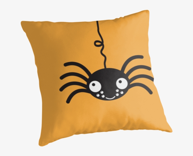 Cute Hanging Spider For Halloween By Jazzydevil - Throw Pillow, transparent png download