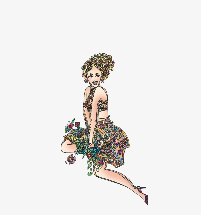 Flower Lady Sexy - Illustration, transparent png download