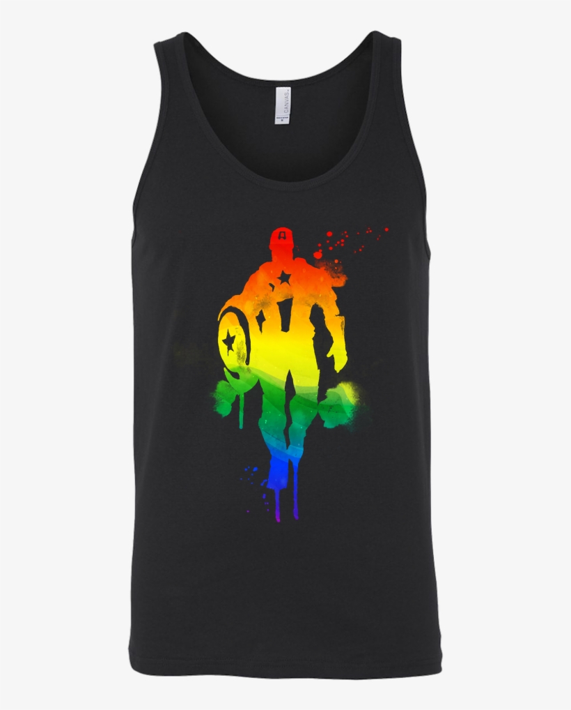 Captain America Shirts Lgbt Shirt Gay Pride Rainbow - Cartoon, transparent png download